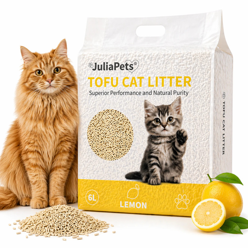 Żwirek tofu Cytryna 6L dla kota | JuliaPets