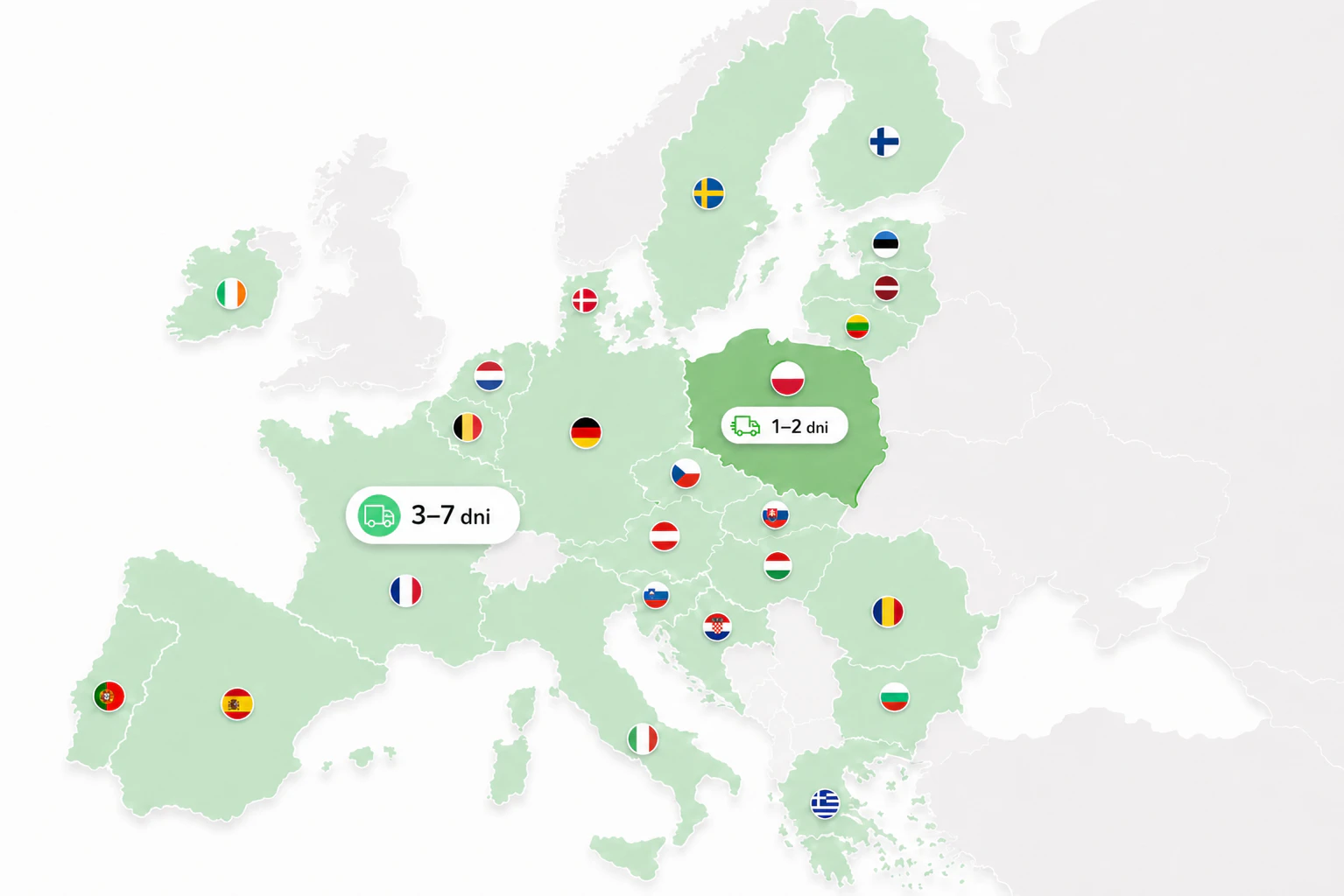 Wysyłka i dostawa | Mapa